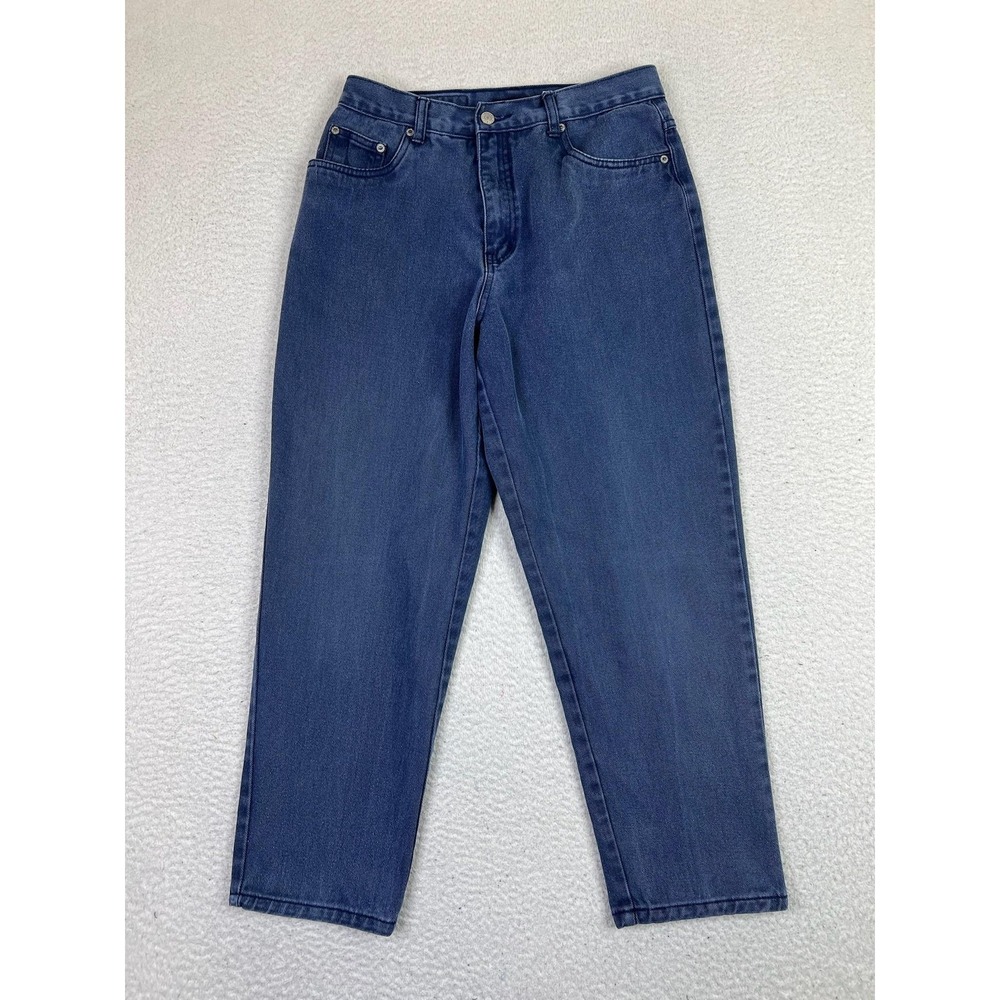 Bill Blass Jeans Womens 10P Petite Blue Easy Fit Tapered Leg Mom Denim Jeans